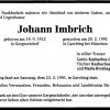 Imbrich Johann 1912-1991 Todesanzeige
